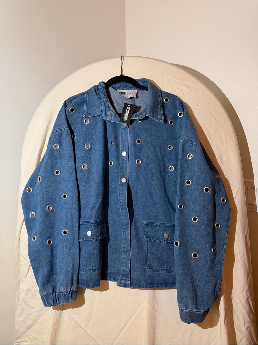 WKND Chasers Blue Denim Eyelet Jacket